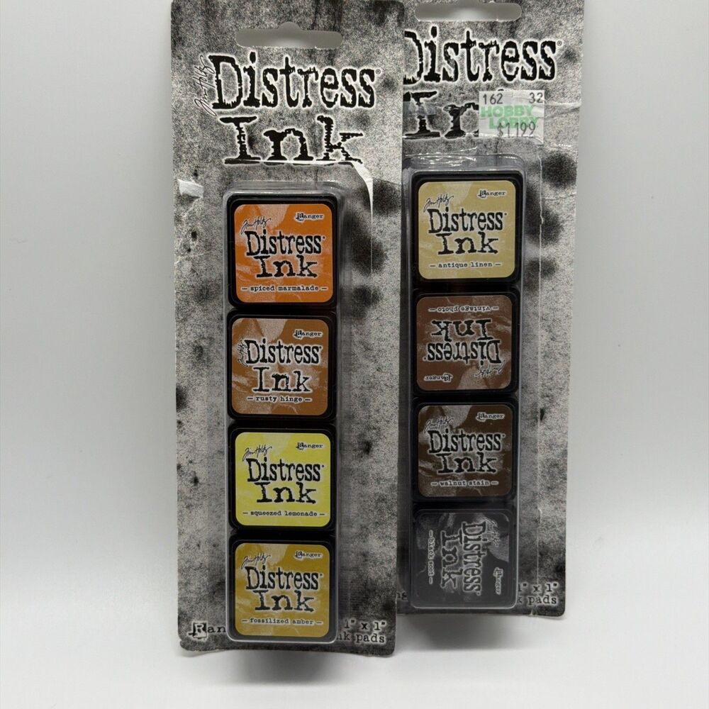 Ranger Tim Holtz Distress Mini Ink Pad Kits 3 and orange